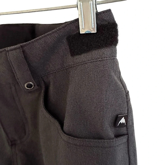 Burton Boys Small 7/8 Dark Gray Insulated Snowboard Pants Dry Ride Room to Grow - Picture 2 of 6